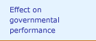 Effect on governmental performance